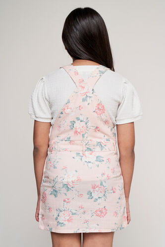 Pink Floral Flared Dungaree, Pink, image 9