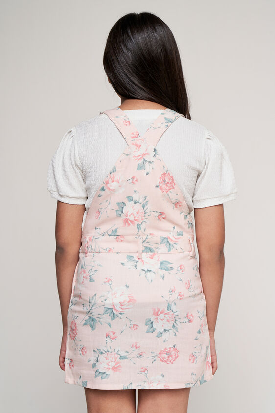 Pink Floral Flared Dungaree, Pink, image 9