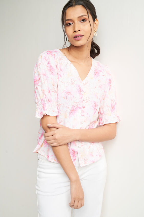 Multi Color Floral Straight Top, Multi Color, image 6