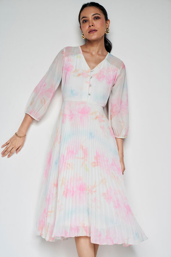 Candyfloss Pleated Dress, Pink, image 1