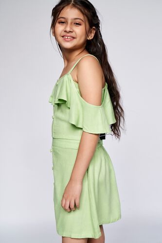 4 - Lime Green Self Design Straight Set, image 4