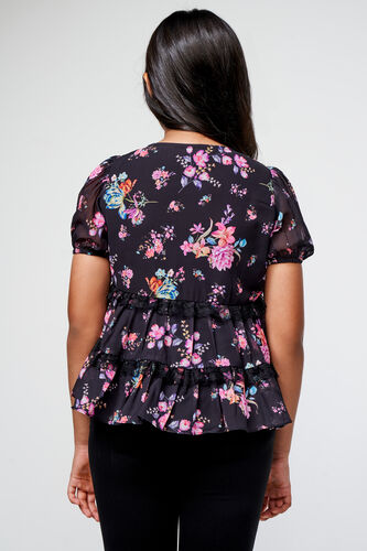 Black Bloom In Dark Top, Black, image 4