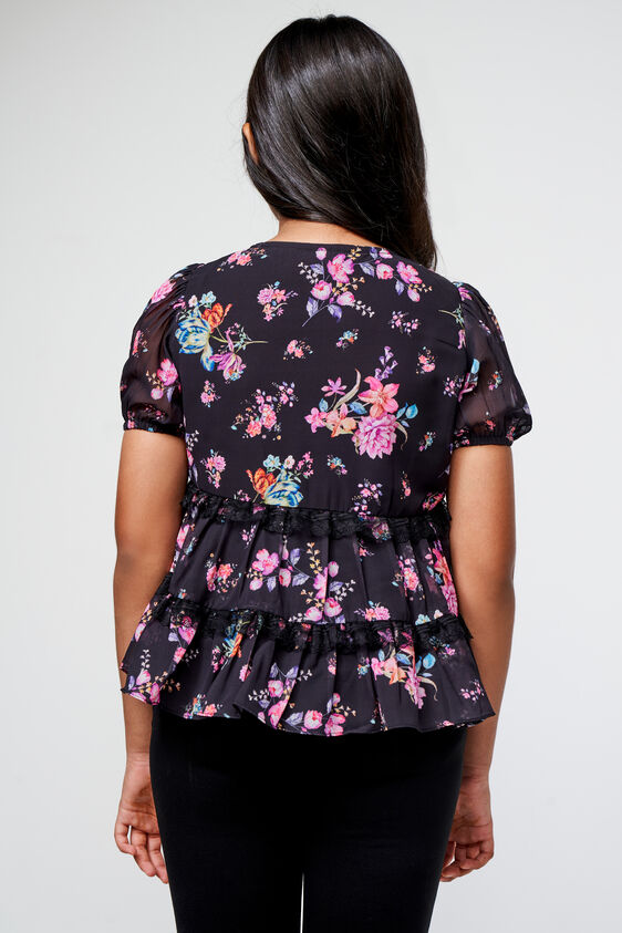 Black Bloom In Dark Top, Black, image 4
