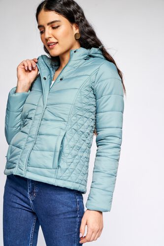 6 - Teal Solid Straight Jacket, image 6