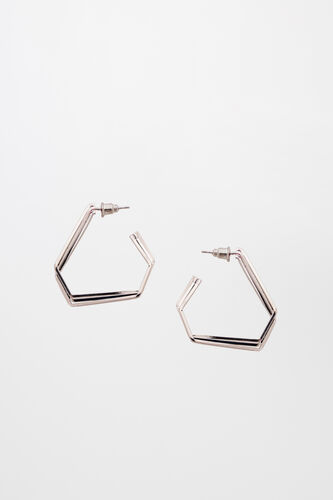 Silver Brass Earring, , image 1