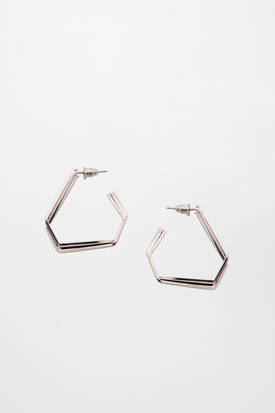 Silver Brass Earring, , image 1
