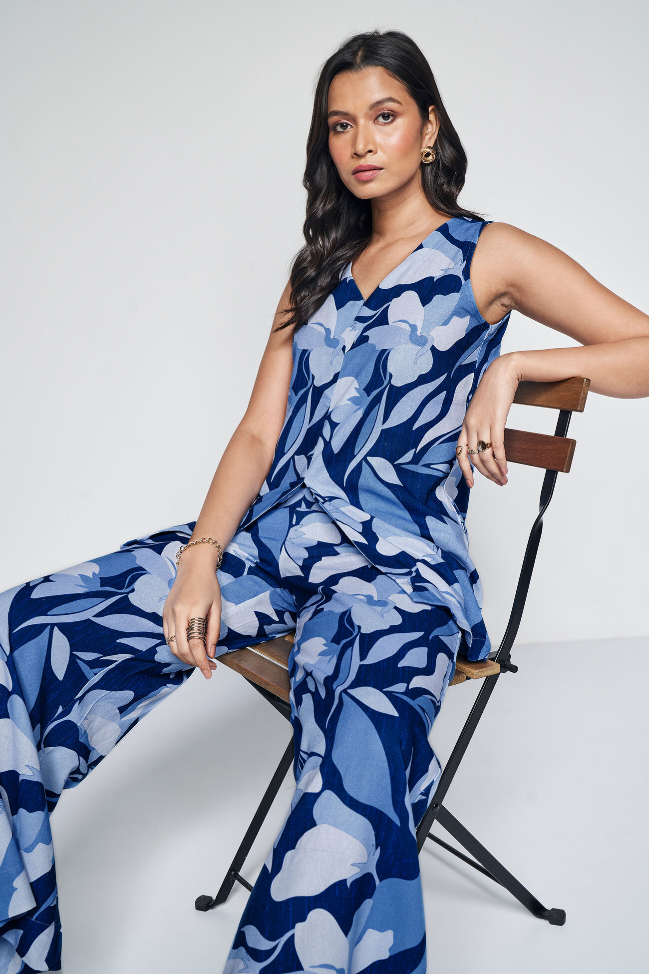 Azure Hues Co-ords Set, Indigo, image 4