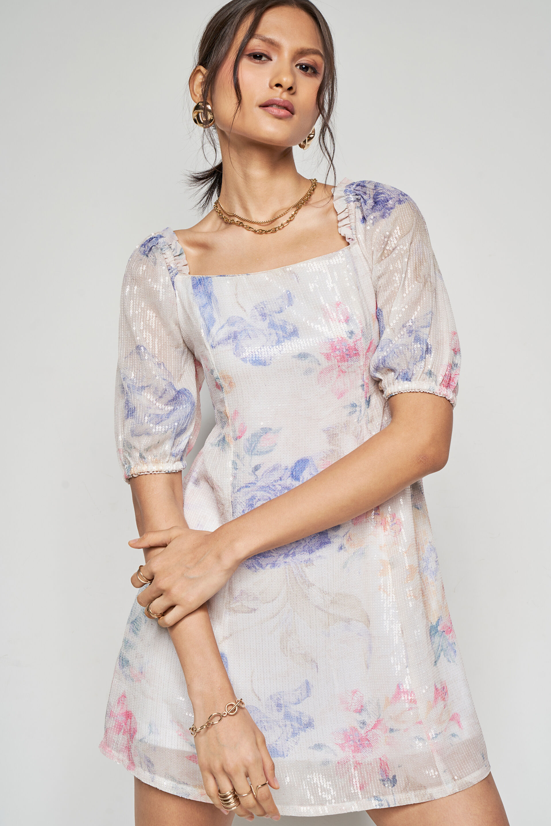 Party Petals Straight Dress, Multi Color, image 4