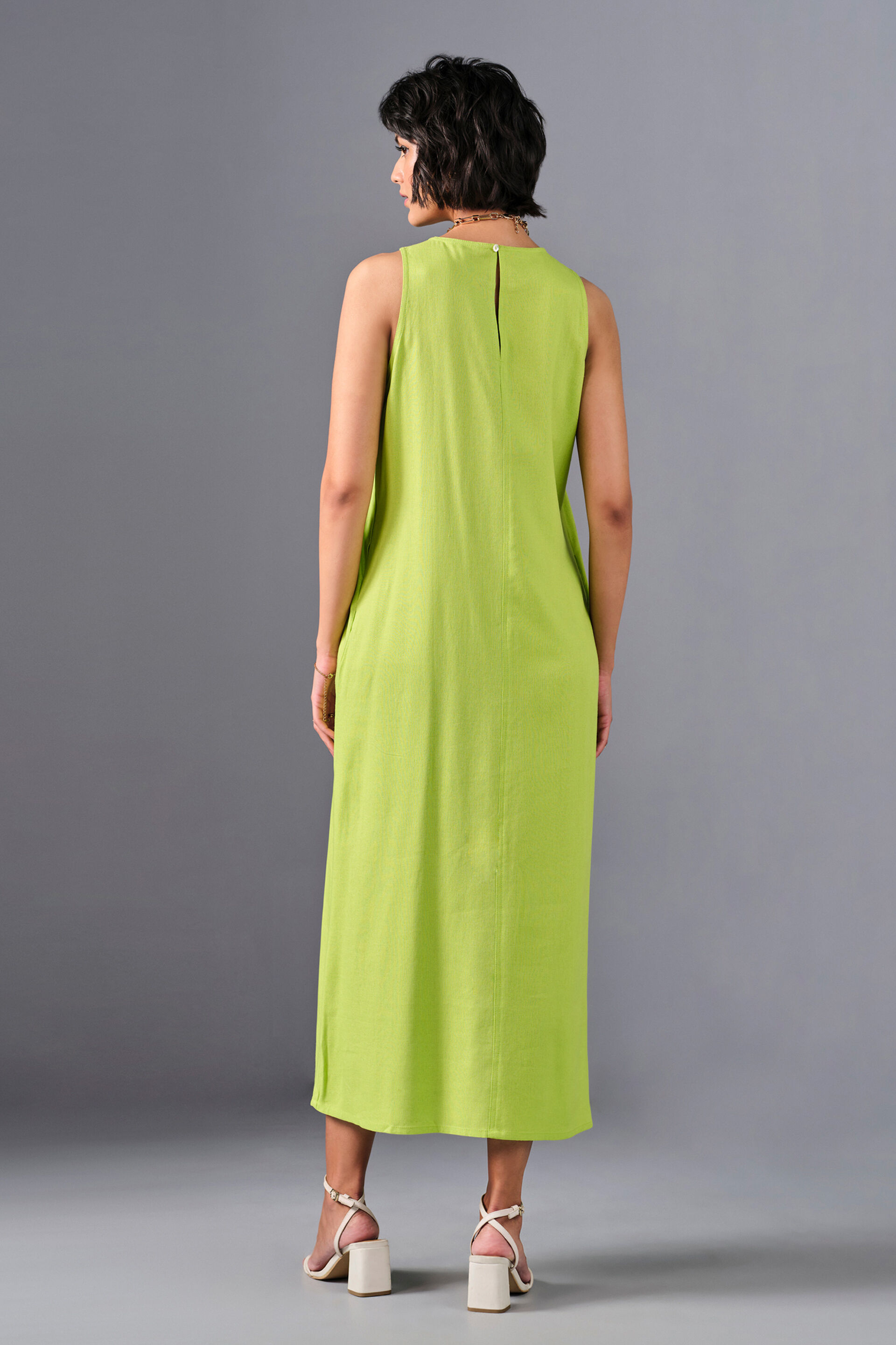 Summer Sway Viscose Blend Tent Dress, Green, image 7