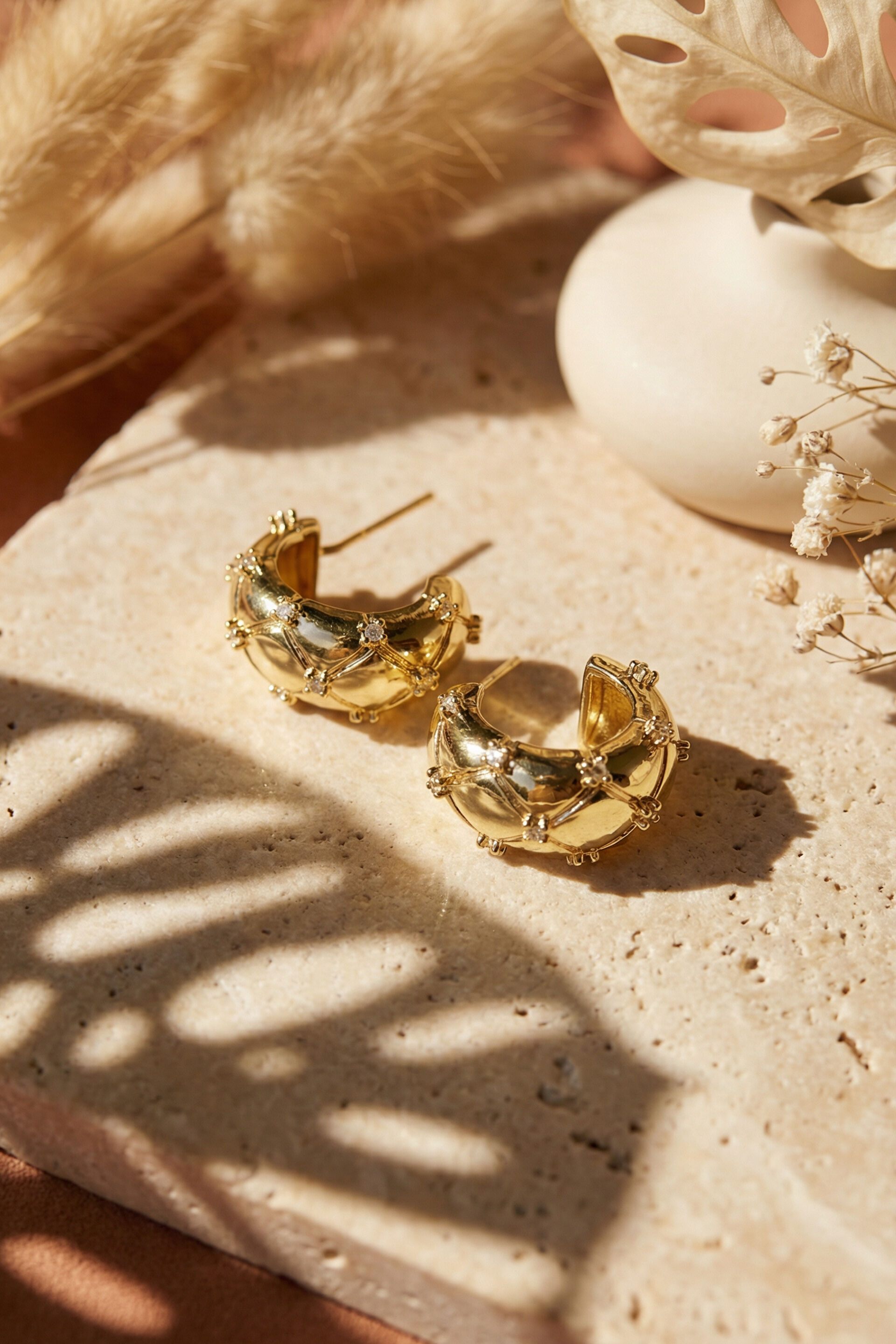 Jenny Golden Hoop Earrings, , image 2