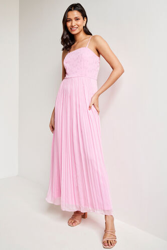 Self Design Flared Gown, Pink, image 2