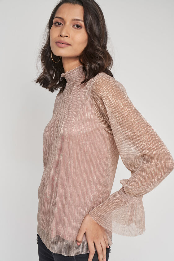Blush Solid Blouson Top, Blush, image 3