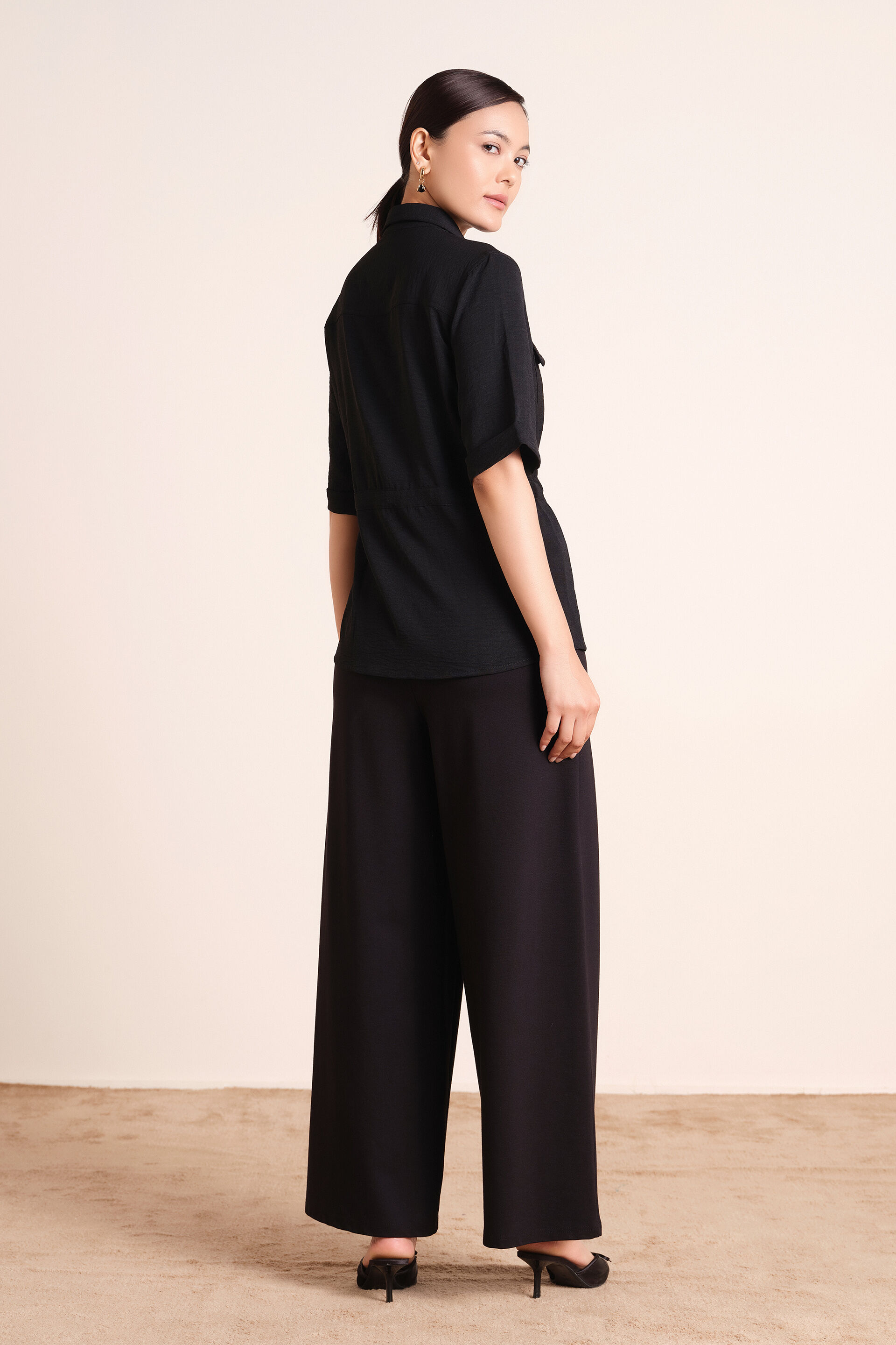 Elin Black Shirt, Black, image 5