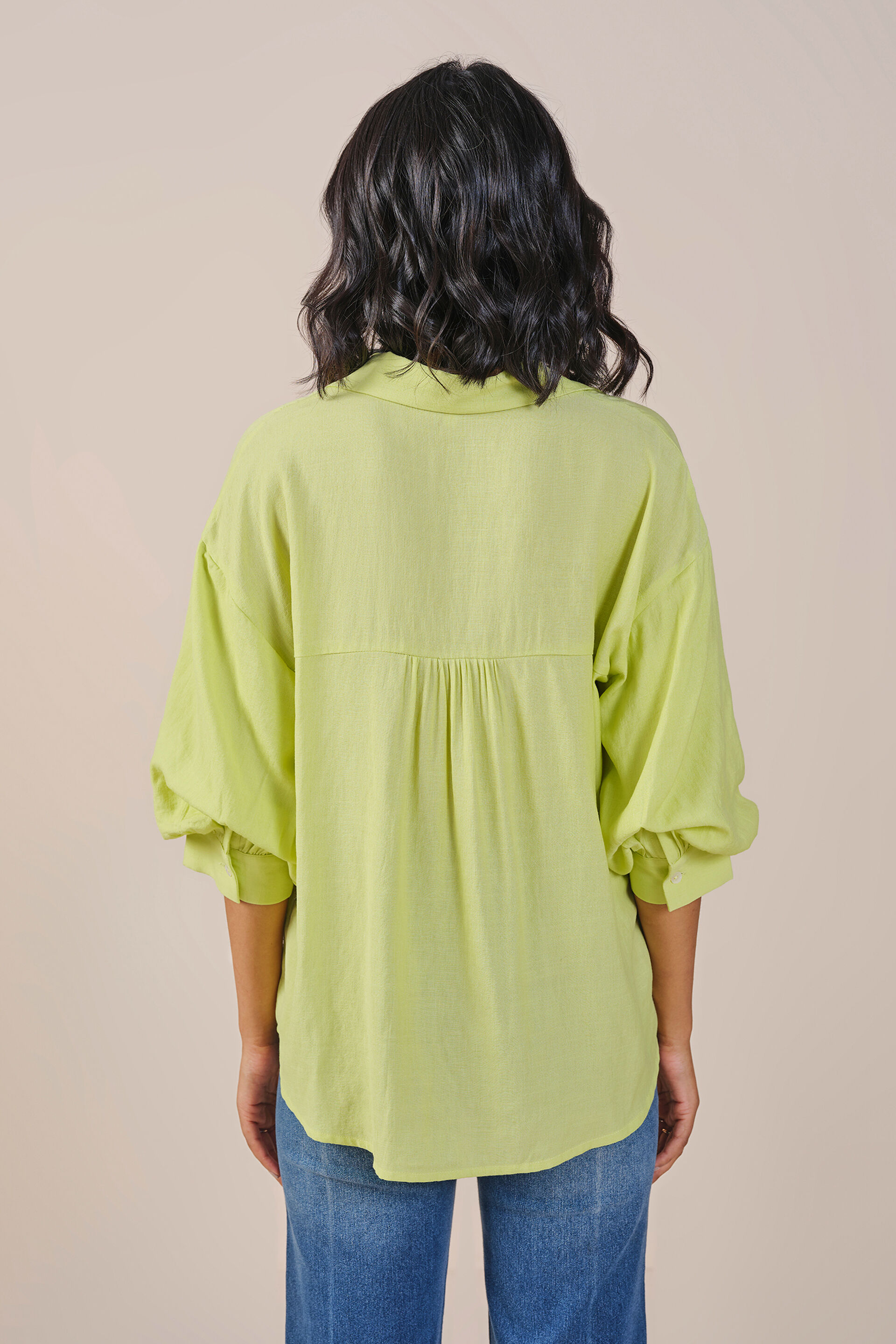 Louisa Shirt, Lime Green, image 4