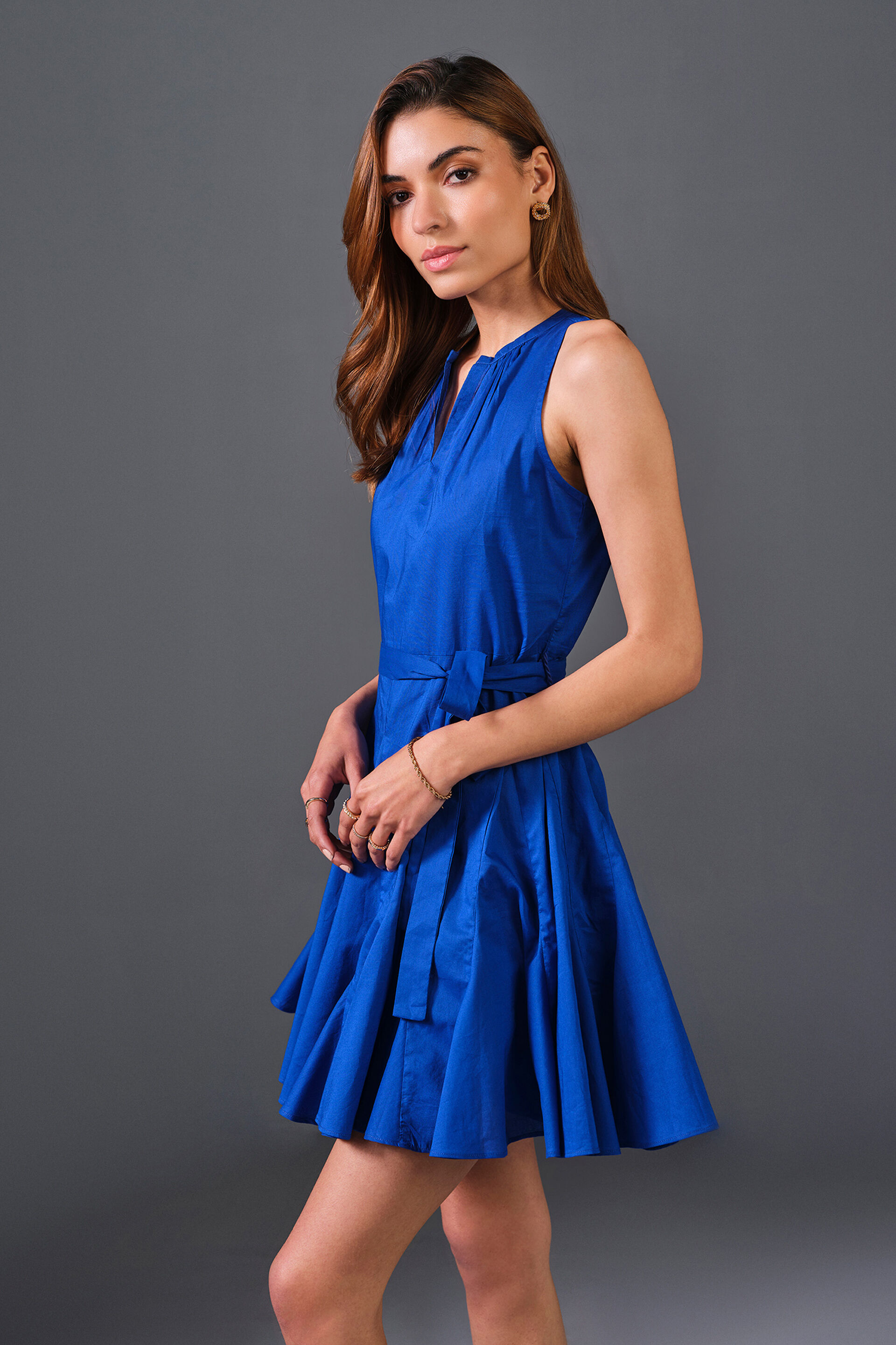 Sea&rsquo;s the Day Cotton Dress, Blue, image 6