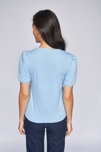 4 - Blue Graphic Straight Top, image 4