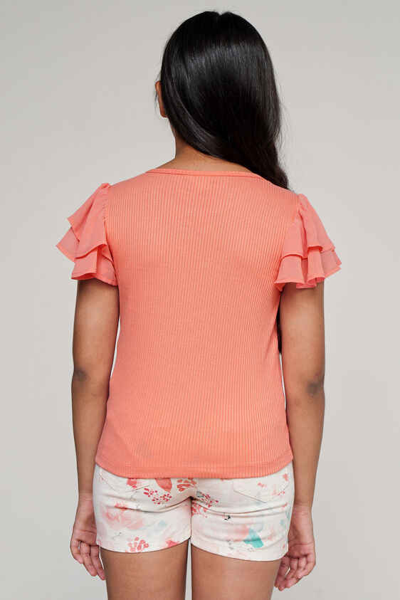Orange Solid Straight Top, Orange, image 5