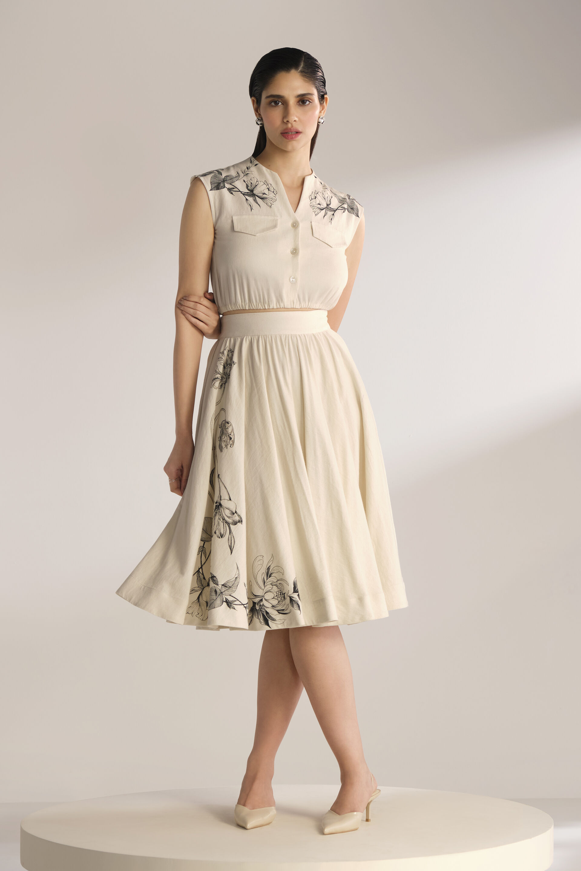 Jolanta Skirt Set, White, image 1