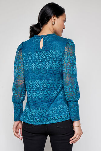 Noir Lace Top, Turquoise, image 6