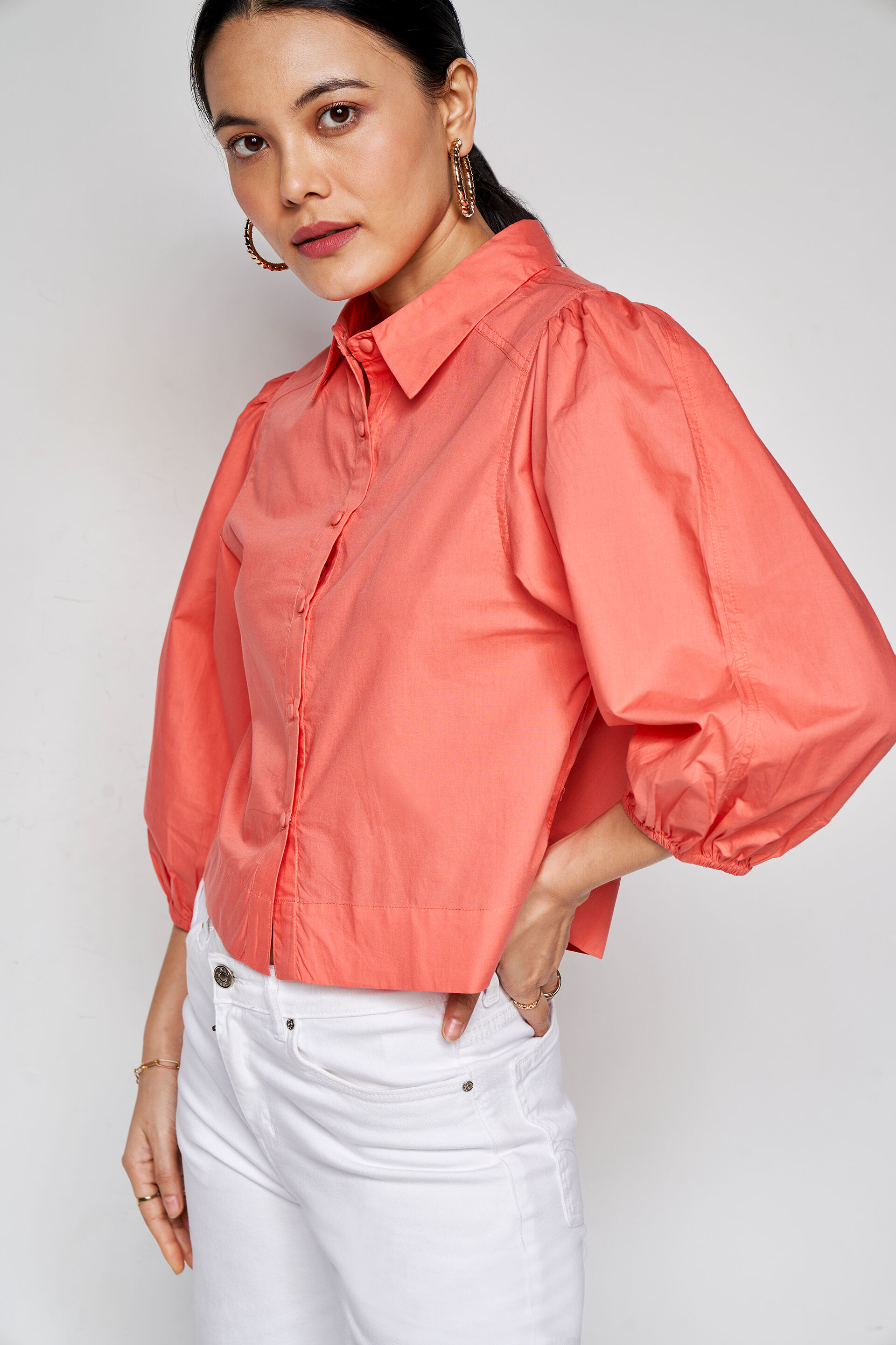 Fire On The Horizon Solid Top, Coral, image 1