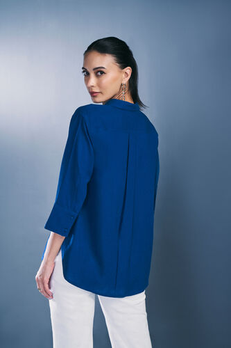 Azure Breeze Viscose Shirt, Blue, image 6