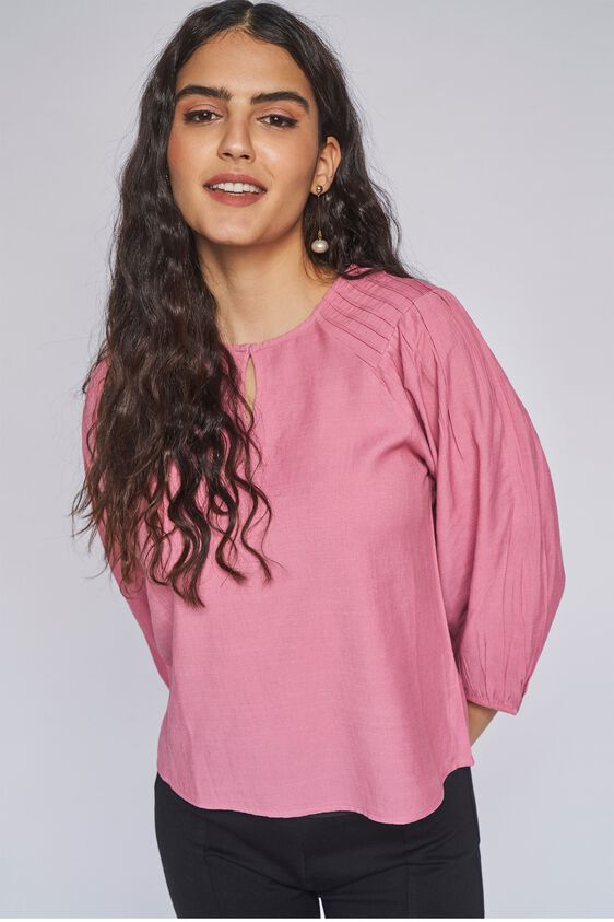 1 - Blush Solid A-Line Top, image 1