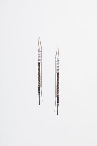 Silver Brass Earring, , image 1