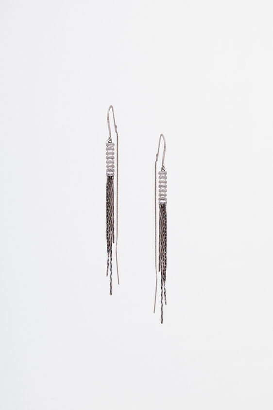Silver Brass Earring, , image 1