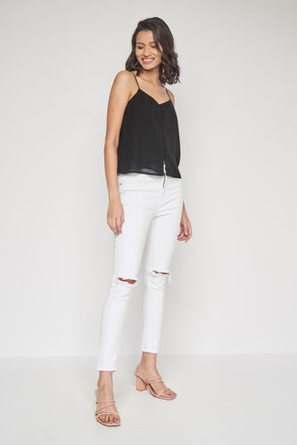Black Short Length Straight Blouson Top, Black, image 2