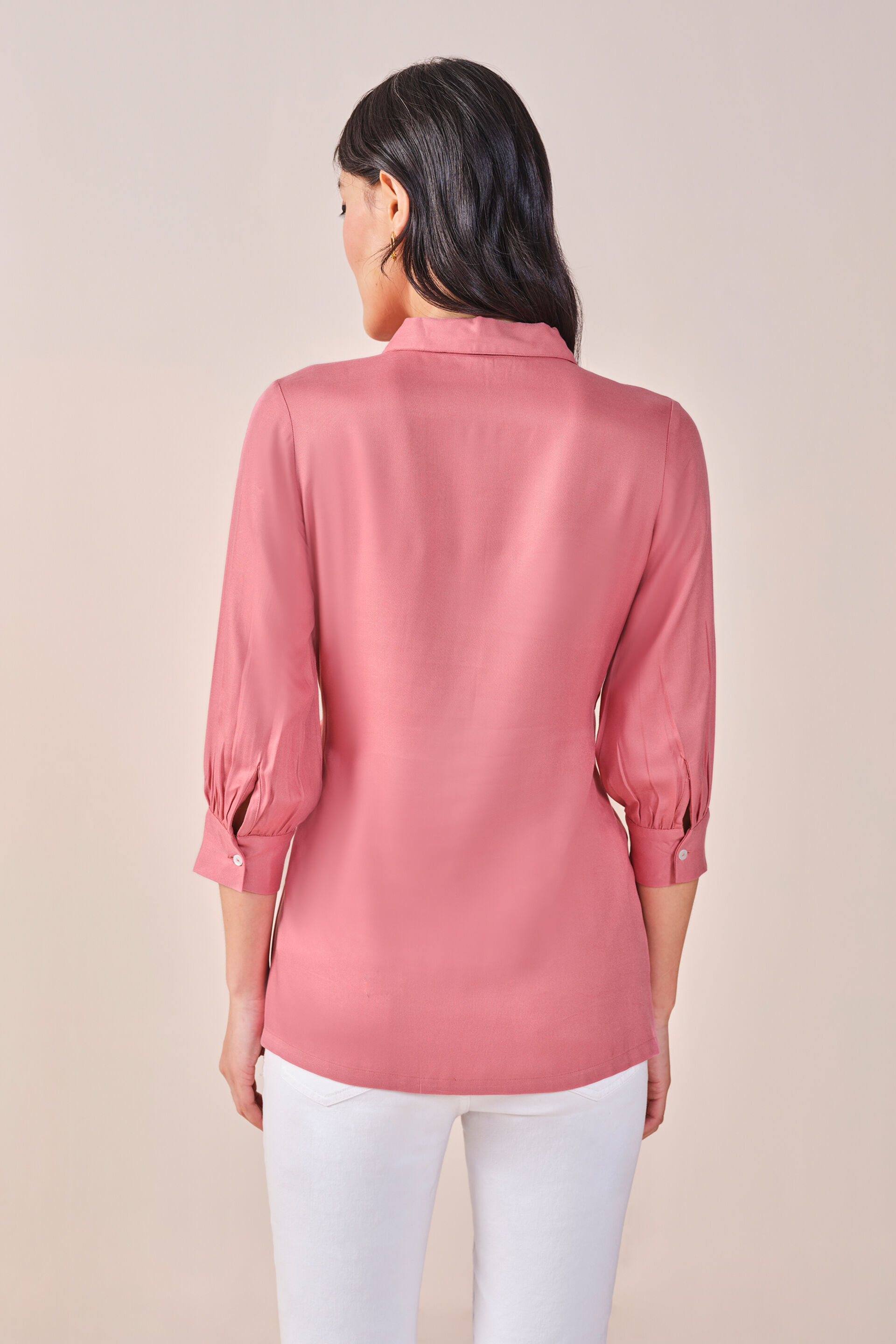 It'S A Wrap Viscose Shirt, Light Pink, image 6