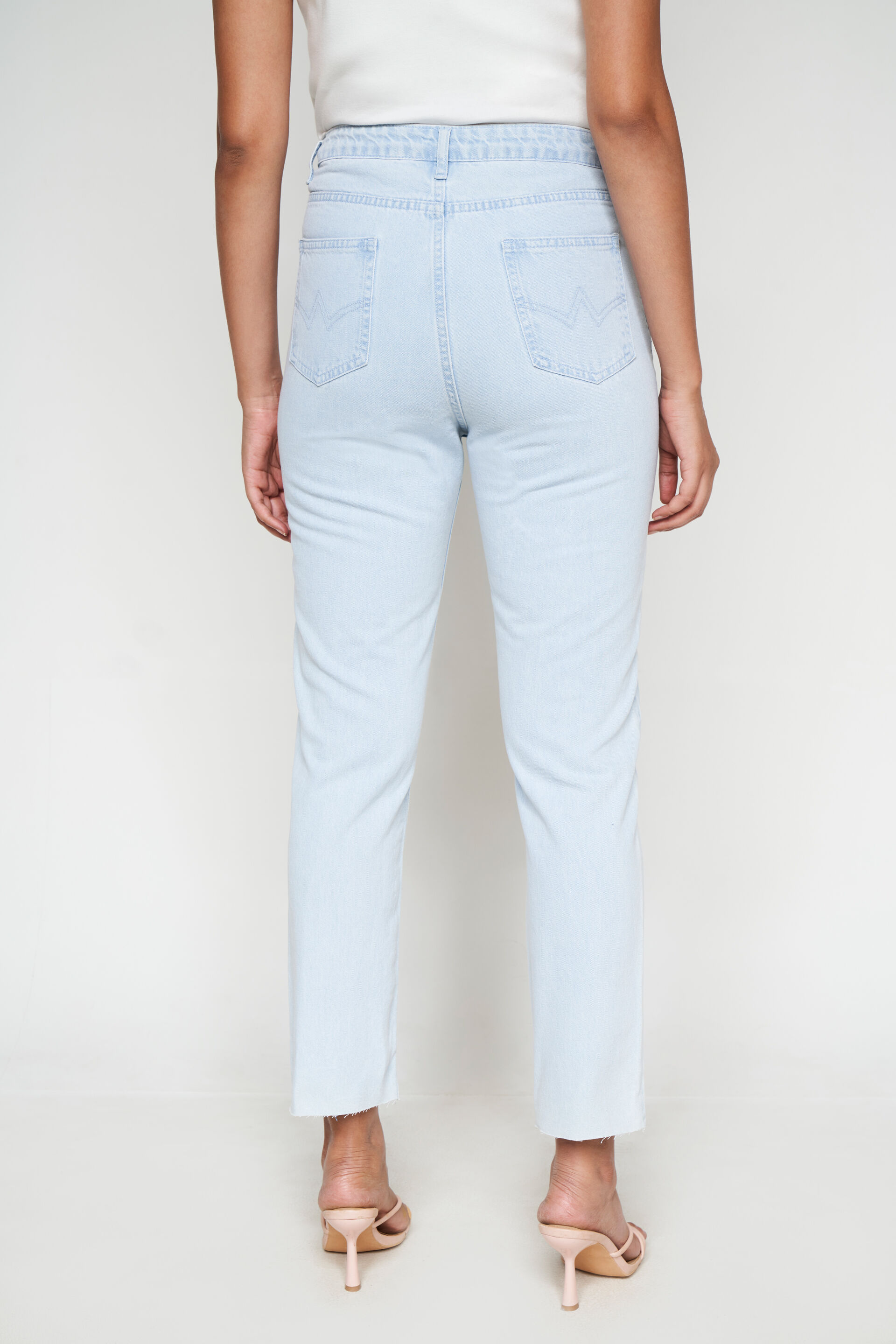 Light Blue Solid Straight Bottom, Blue, image 4