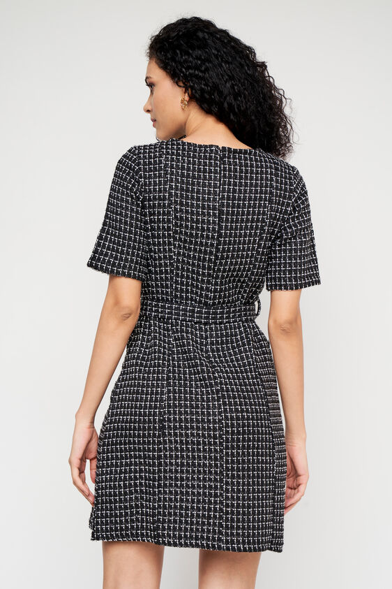 Self Design Straight Dress, Black, image 6