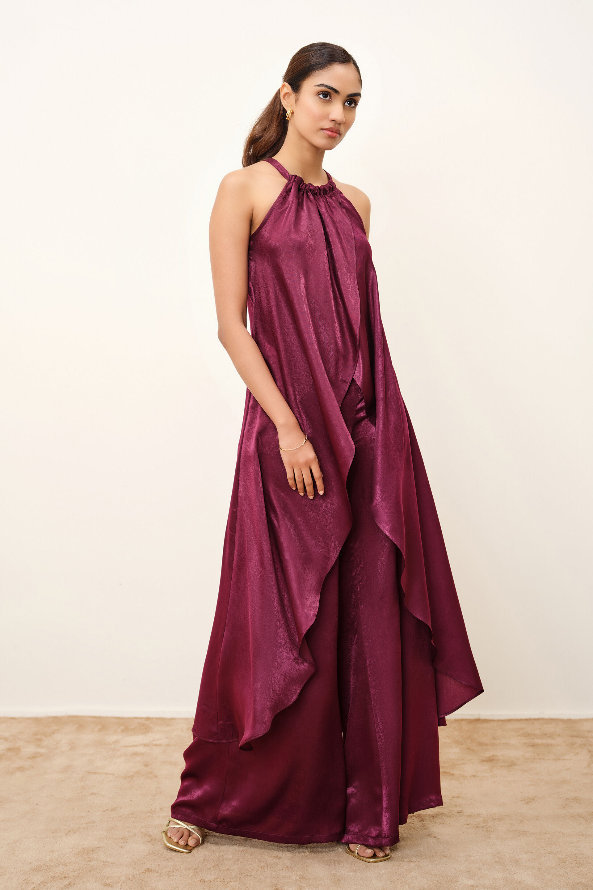 Reeza Wine Co-ord Set, Purple, image 5