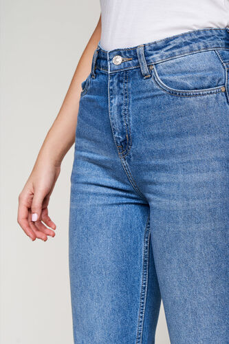 Light Blue Solid Tapered Bottom, Blue, image 4