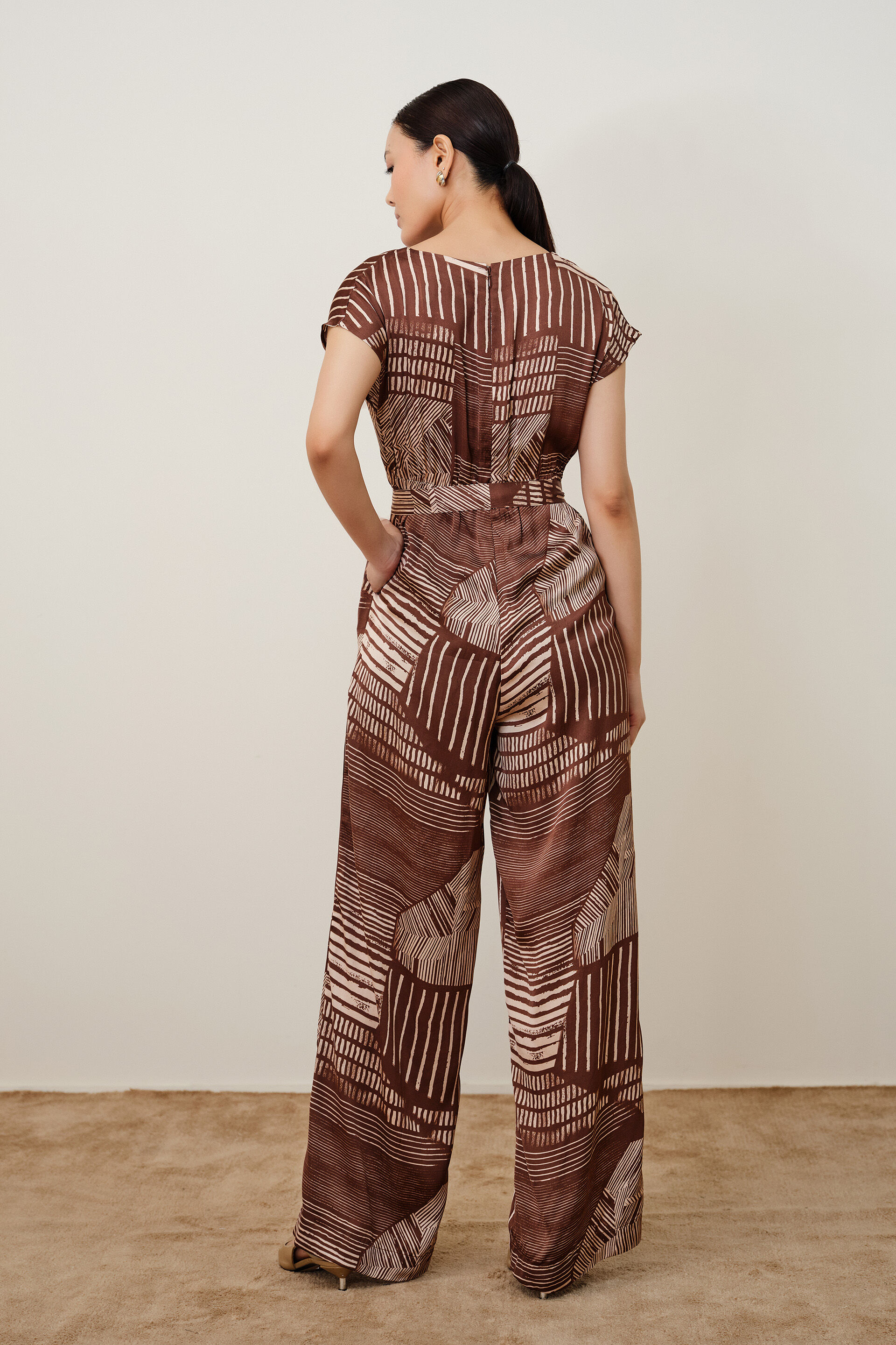 Brown Modal Jumpsuit, Brown, image 7