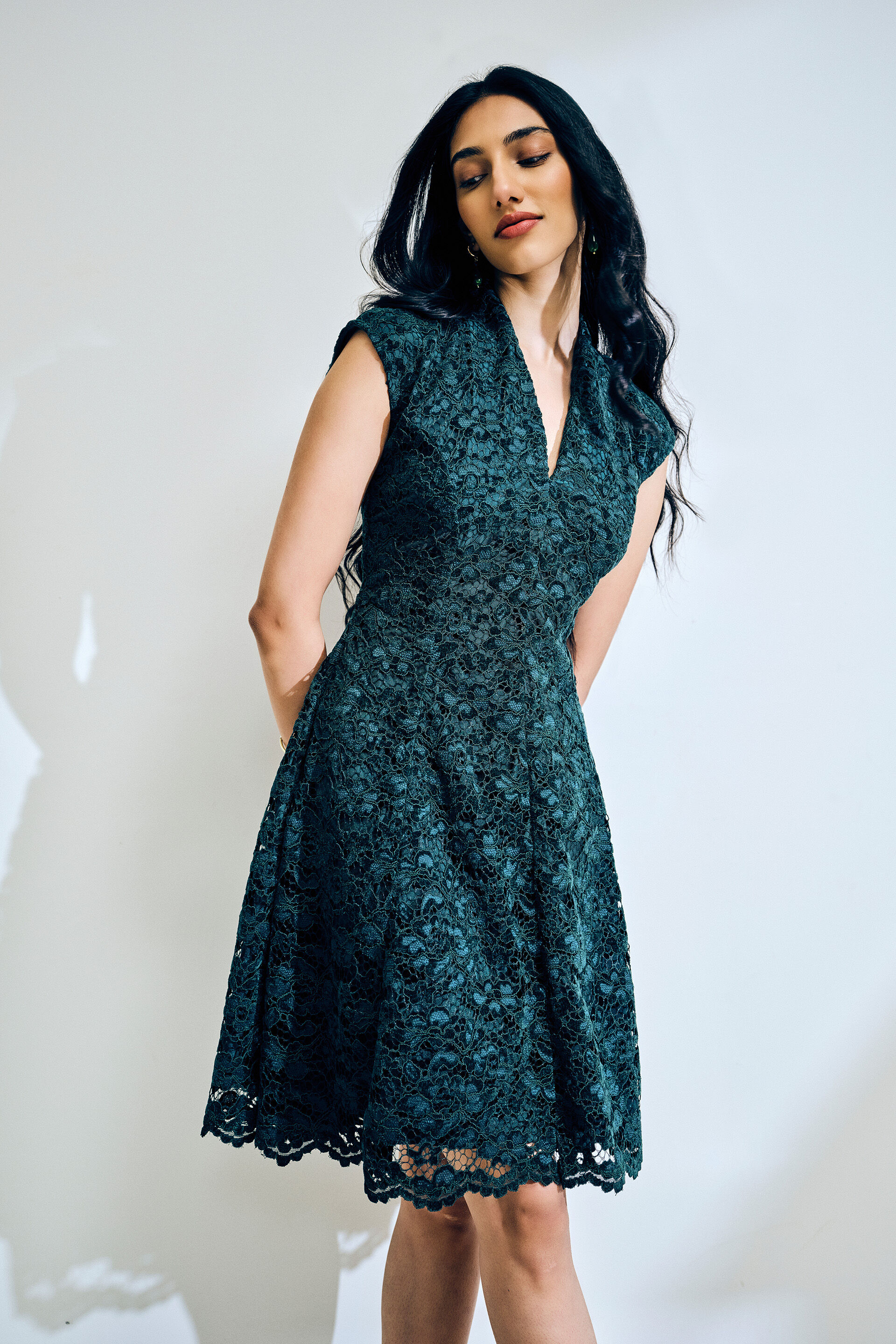 Green Garden Lace Dress, Green, image 3