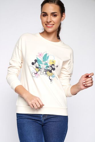 2 - Cream Graphic Sweater Top, image 2