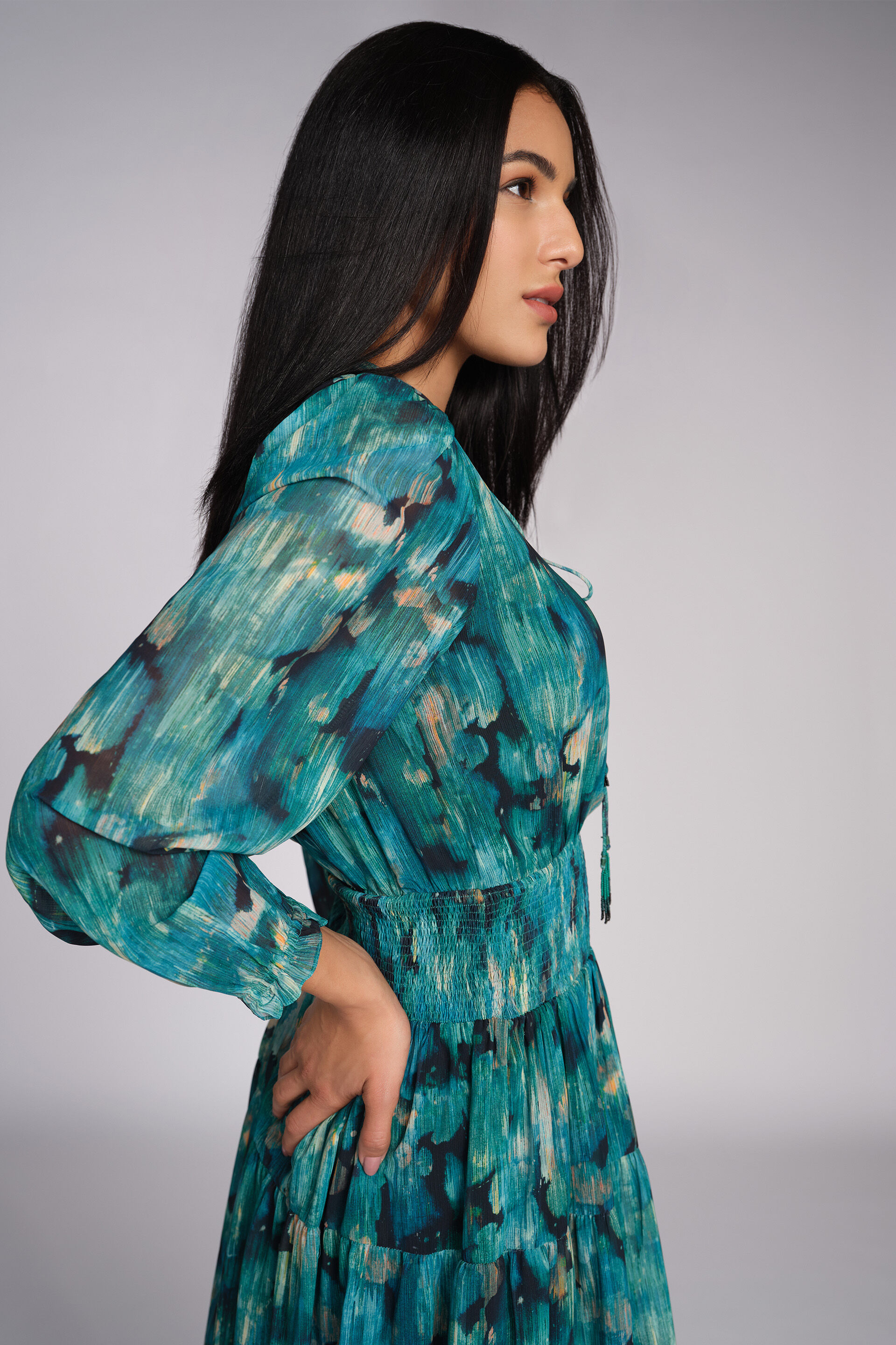 Enchanted Grove Dress, Green, image 2