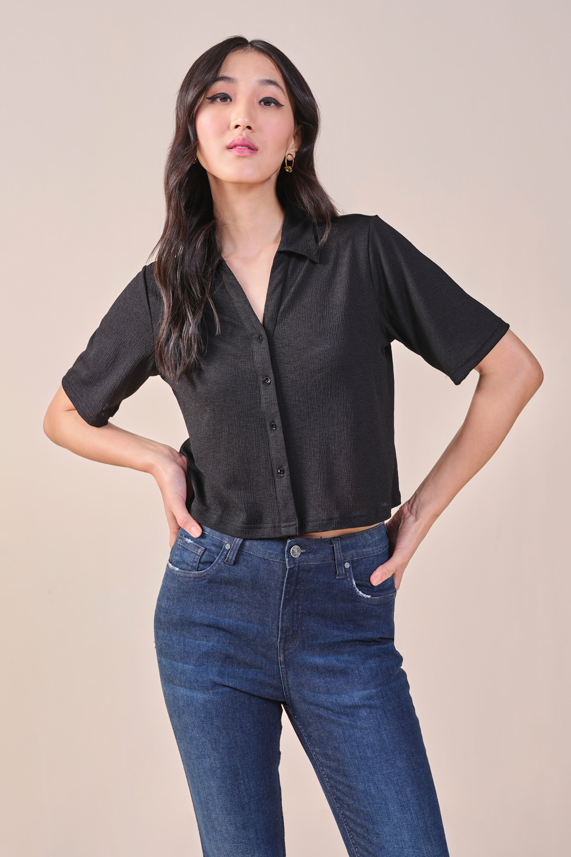 Midnight Solid Shirt, Black, image 1