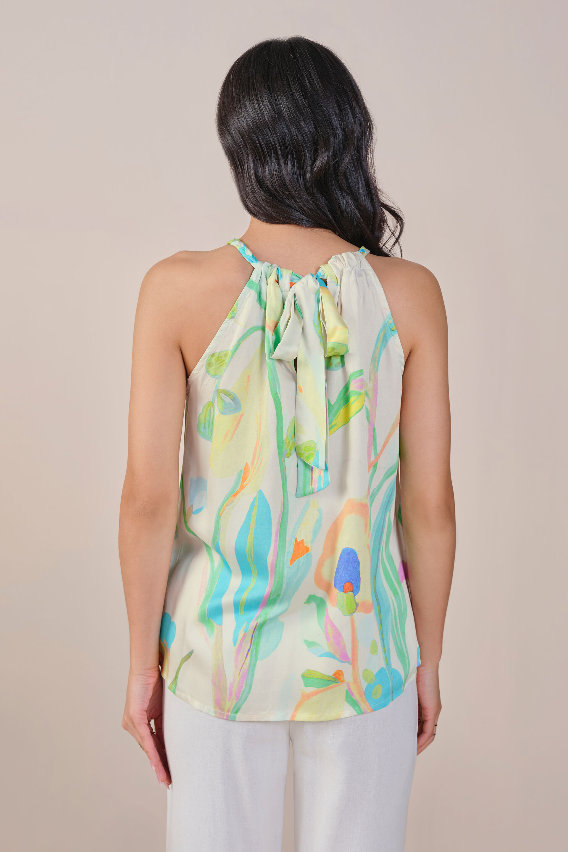 A Floral Summer Viscose Top, Multi Color, image 4