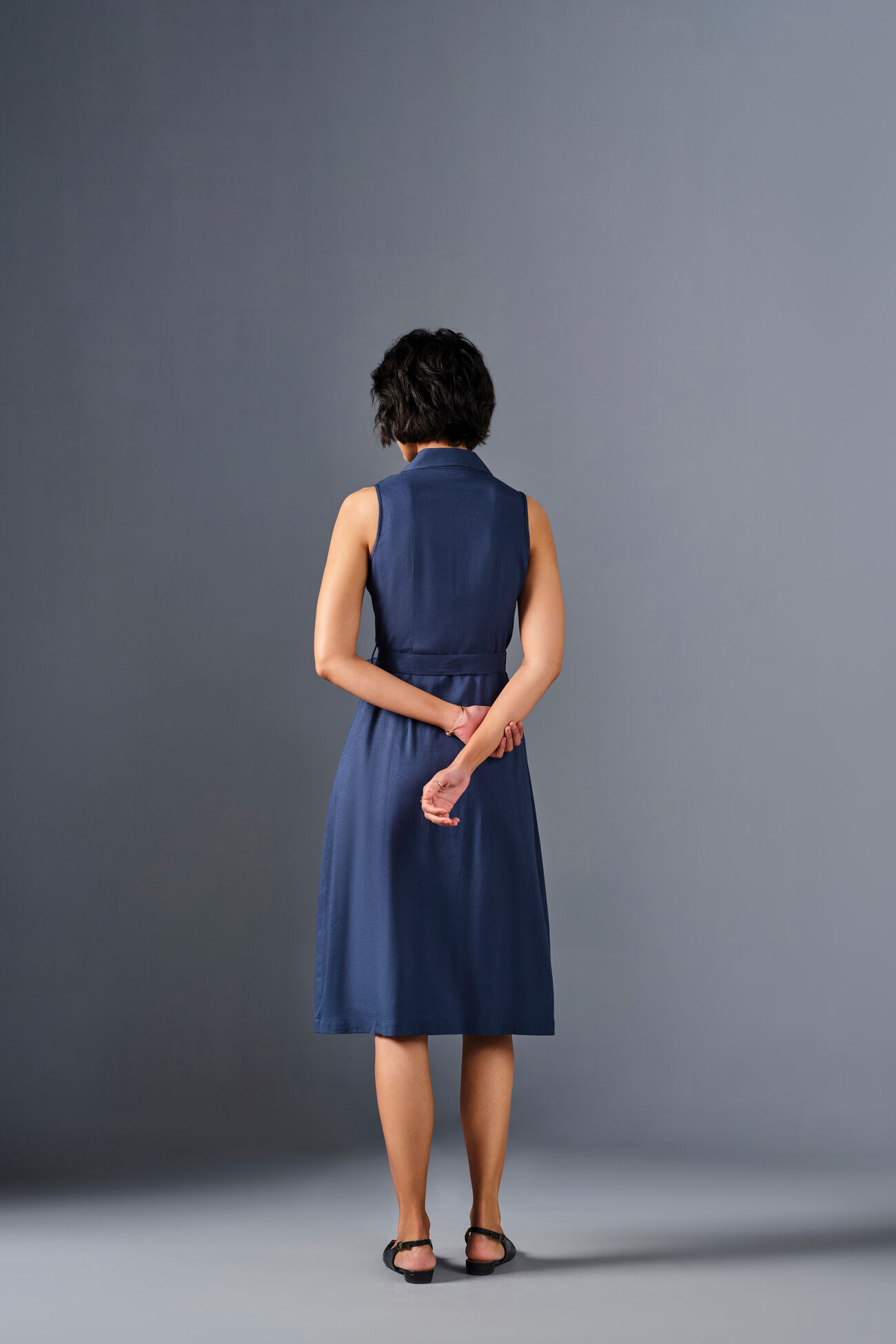 Twilight Viscose Blend Dress, Blue, image 5