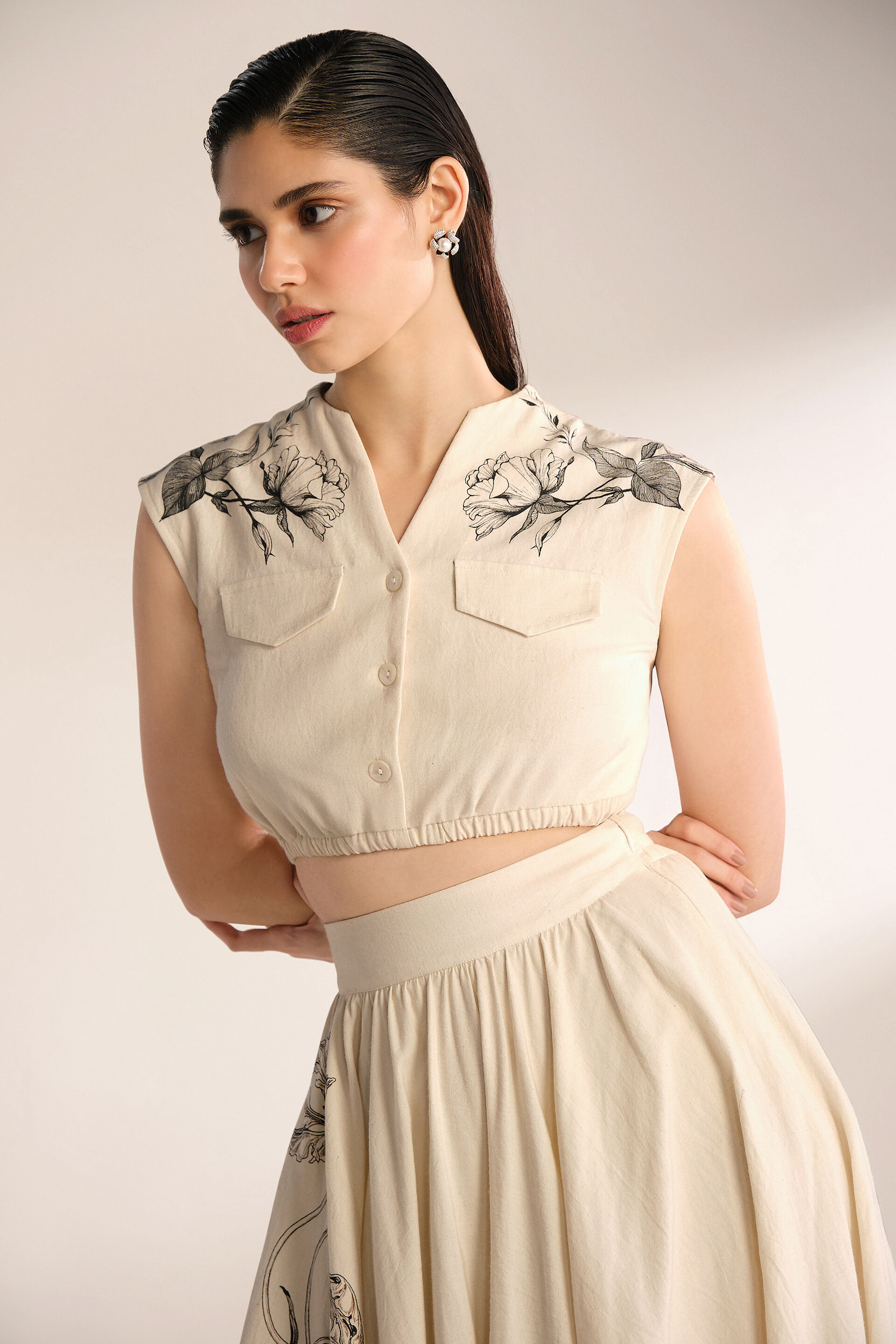 Jolanta Skirt Set, White, image 2