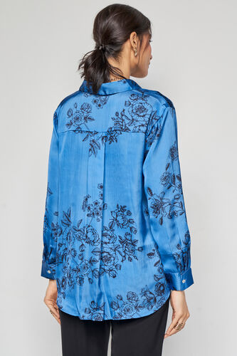 Sea of Blooms Top, Blue, image 4
