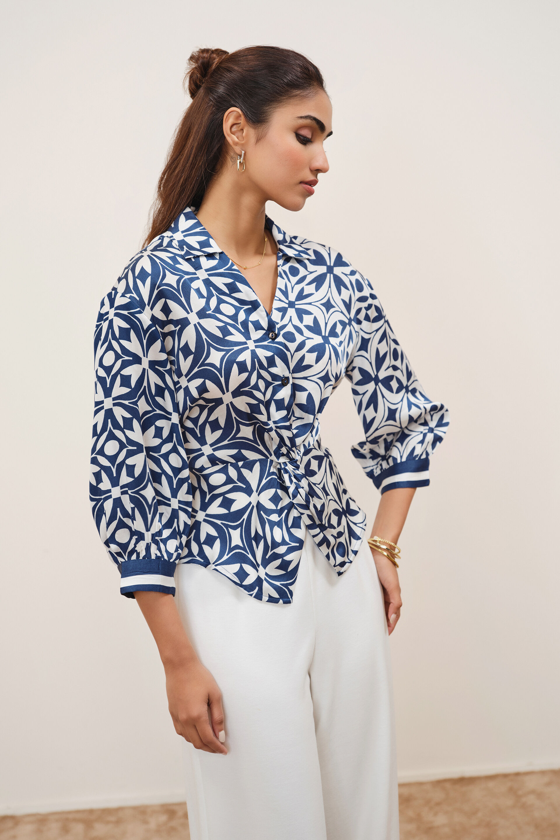 Cheryl Blue Modal Top, Blue, image 3