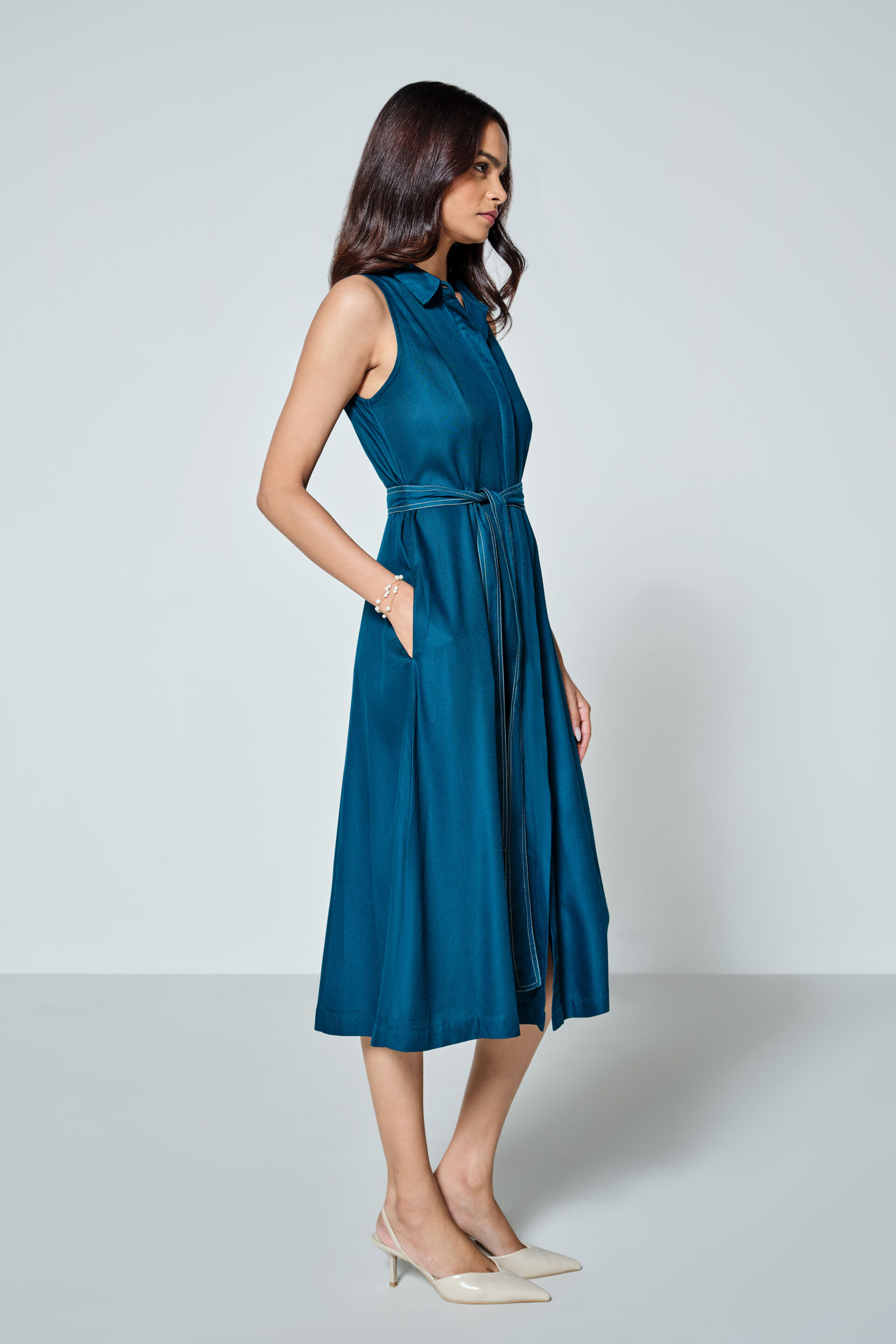 Crisanto Dress, Teal, image 3