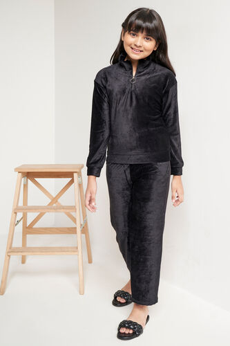 Black Solid Straight Set, Black, image 3