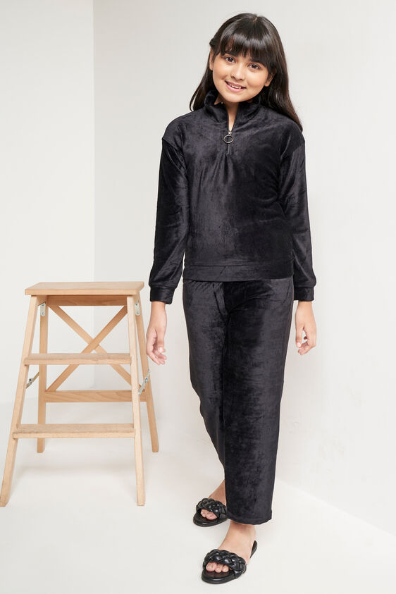 Black Solid Straight Set, Black, image 3