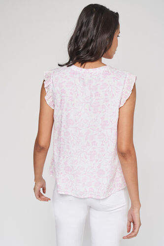 White Geometric Straight Top, White, image 5