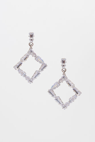 Silver Brass Earring, , image 1