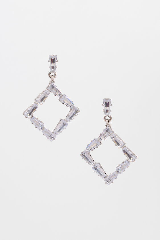 Silver Brass Earring, , image 1